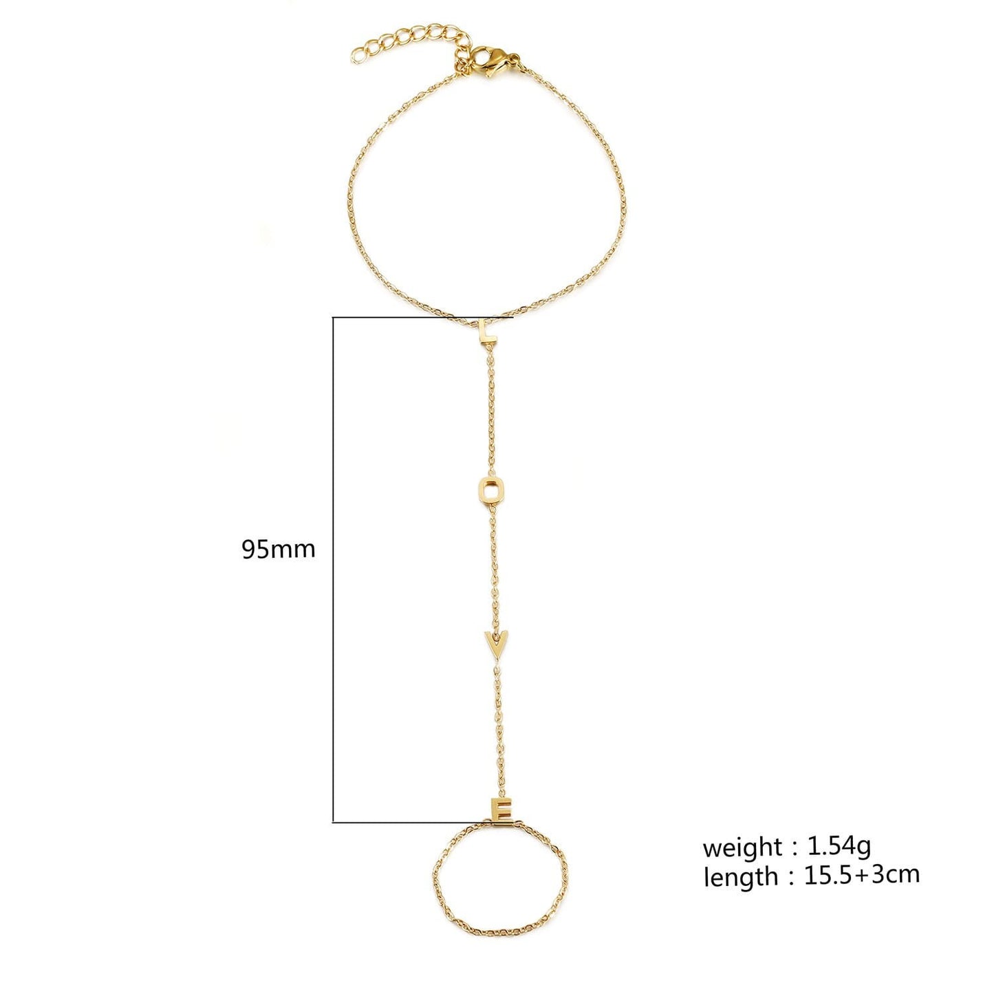 LOVE Hand Chain Bracelet