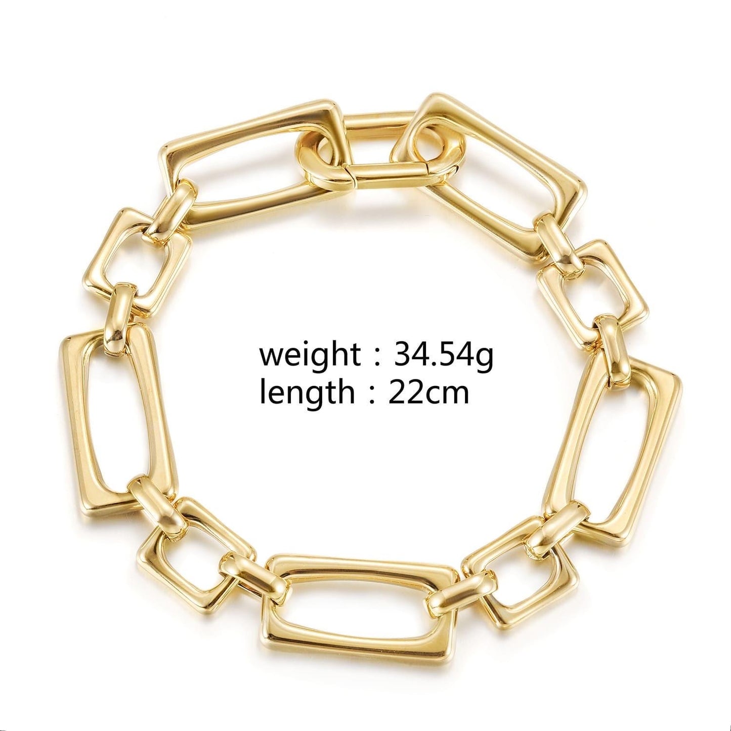 Bold Link Rectangle Bracelet