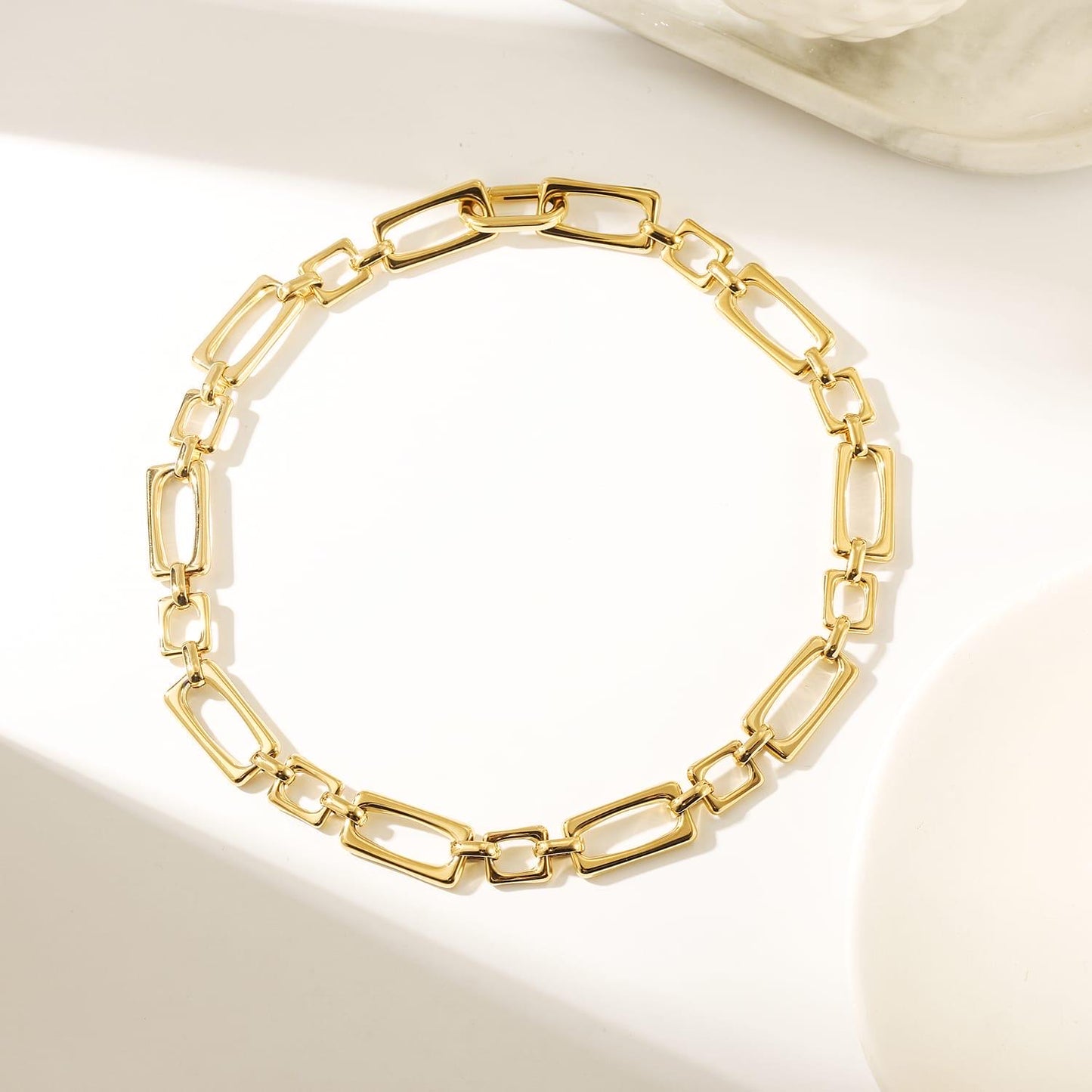 Bold Rectangle Link Bracelet