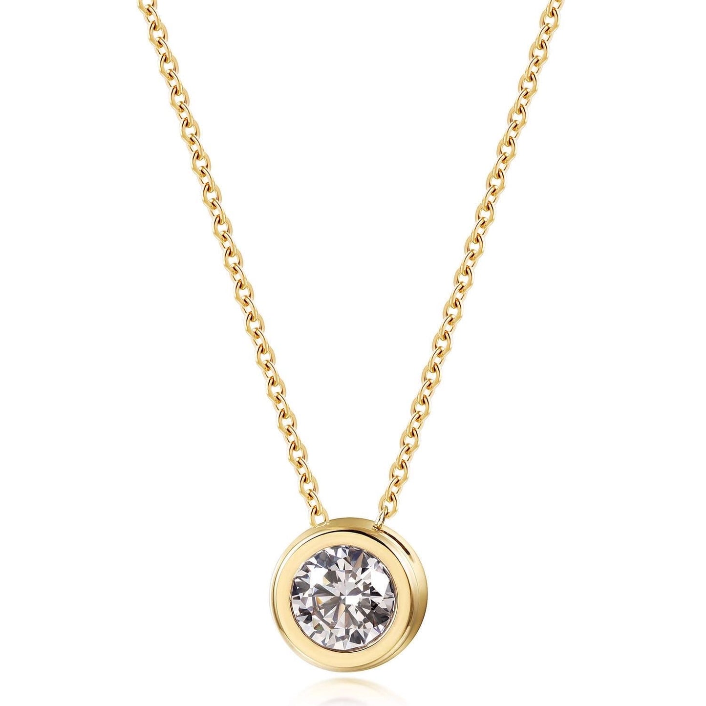 Single color stone necklace