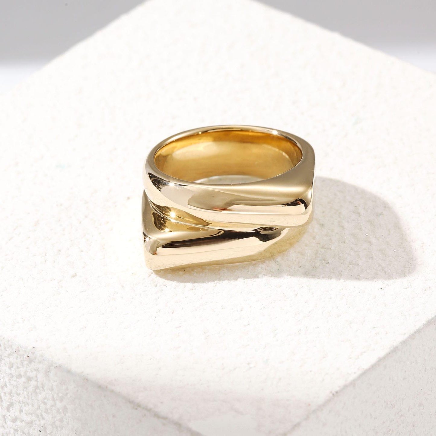 Bold Wave Statement Ring