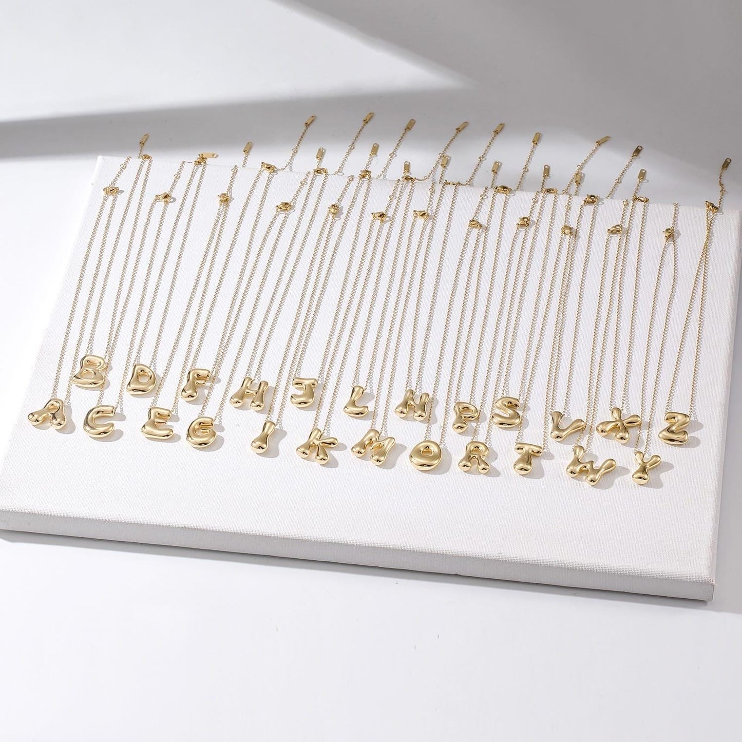 Puffed Initial necklace