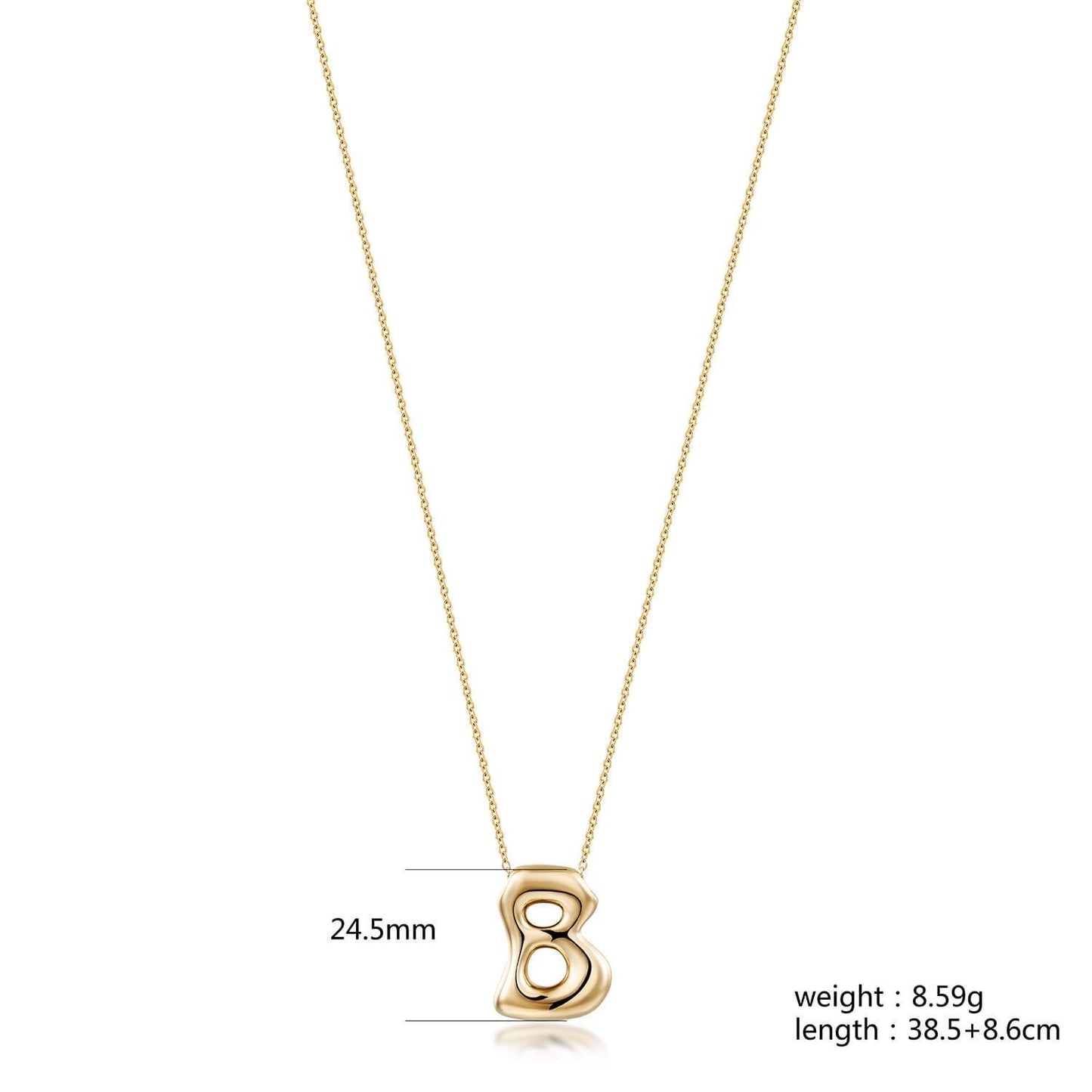 Puffed Initial necklace