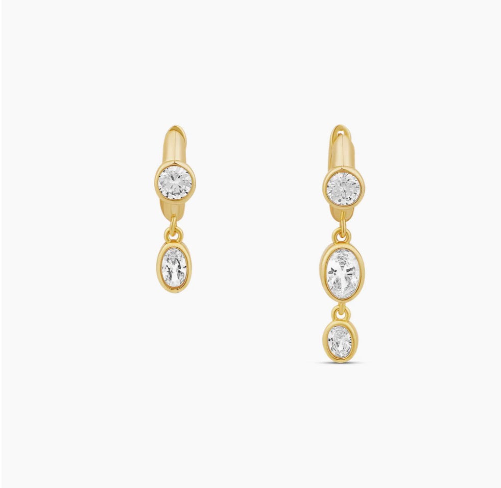 Luna Trio Drop Earrings