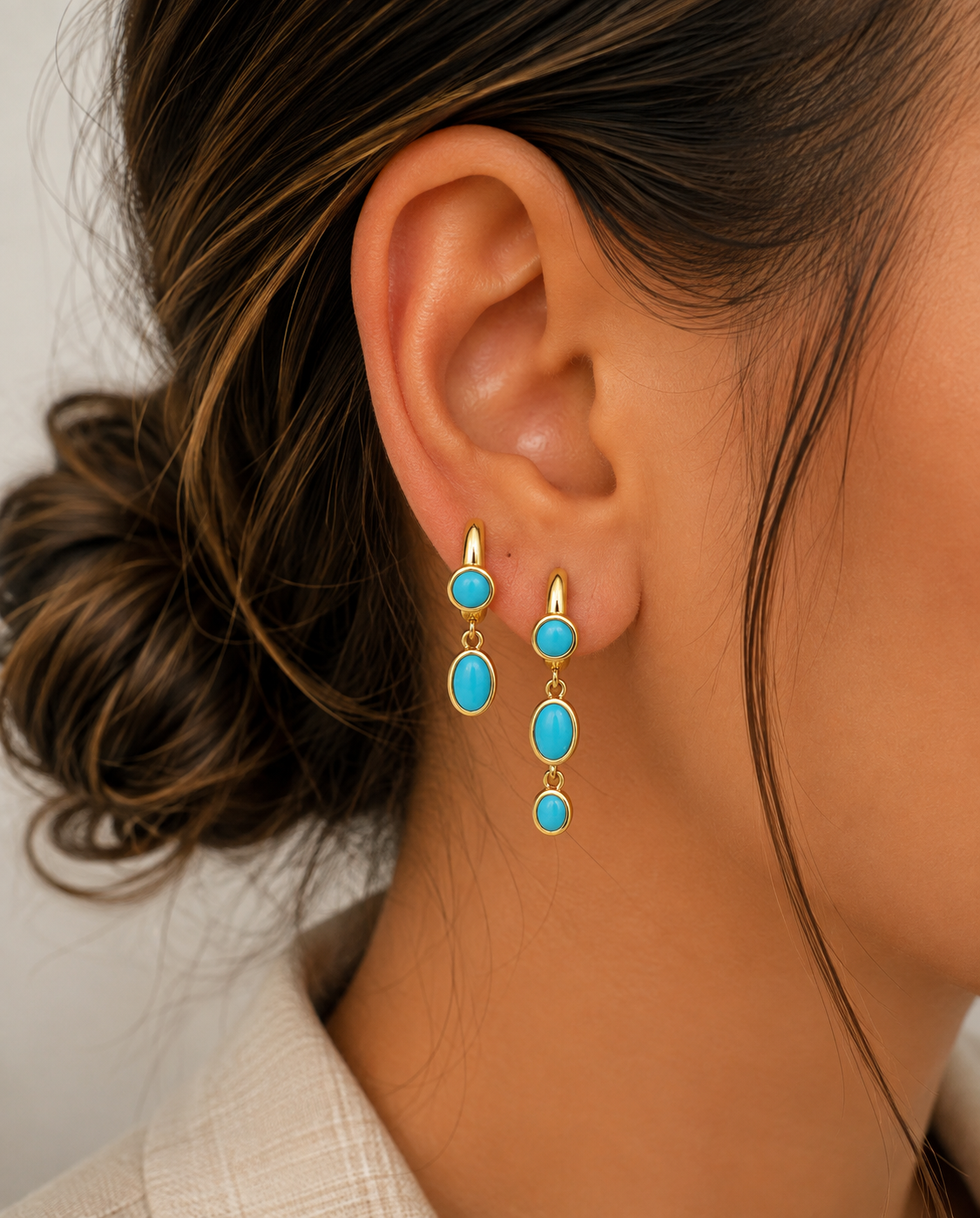 Luna Trio Drop Earrings