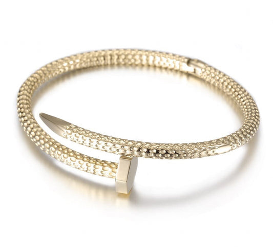 Distressed nail bracelet
