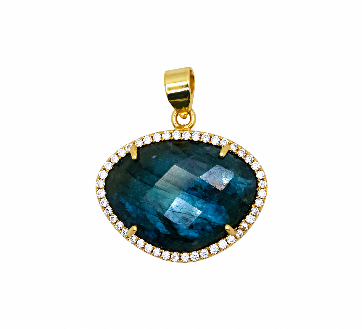 Halo Gemstone Pendants