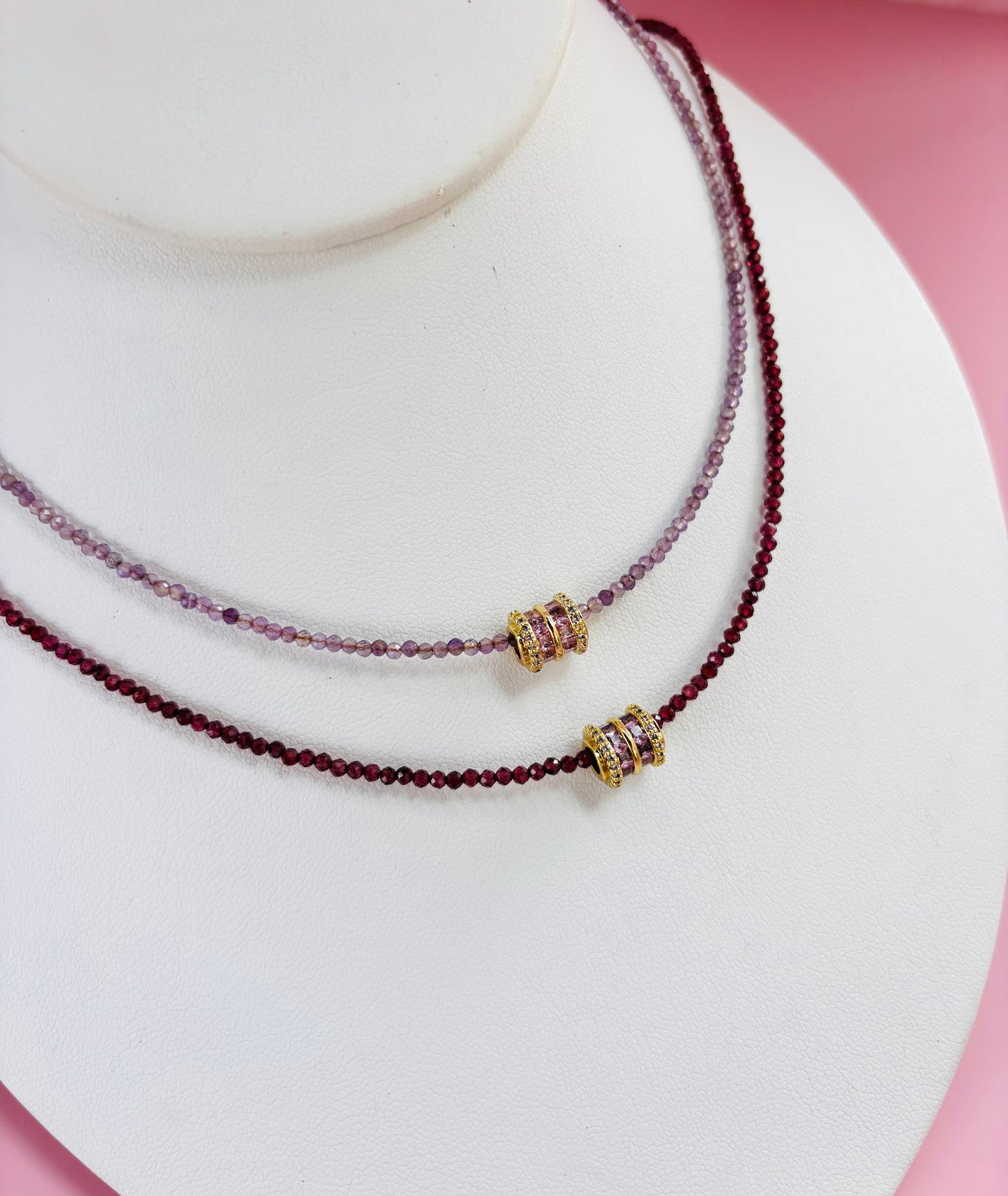 Blush & Bordeaux Radiance Necklace