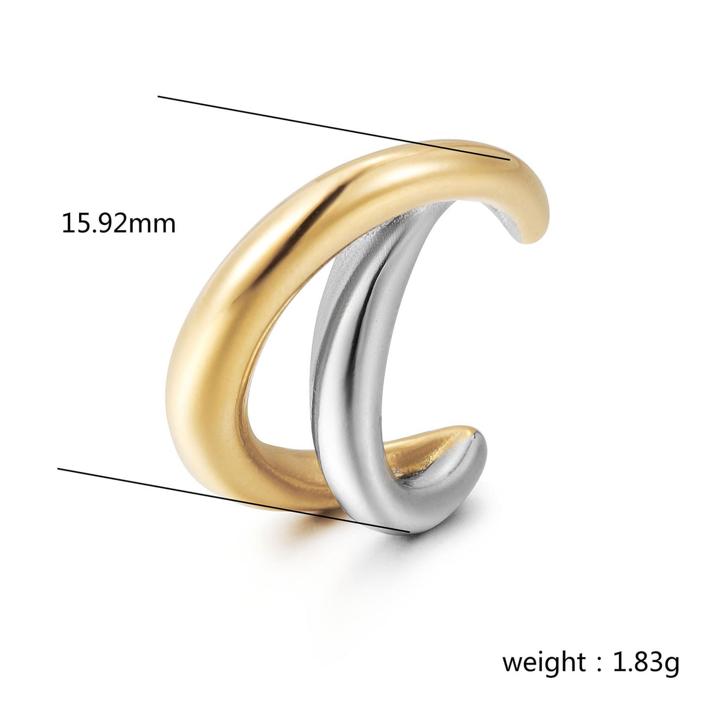 Dual-Tone Twist Ear Cuff