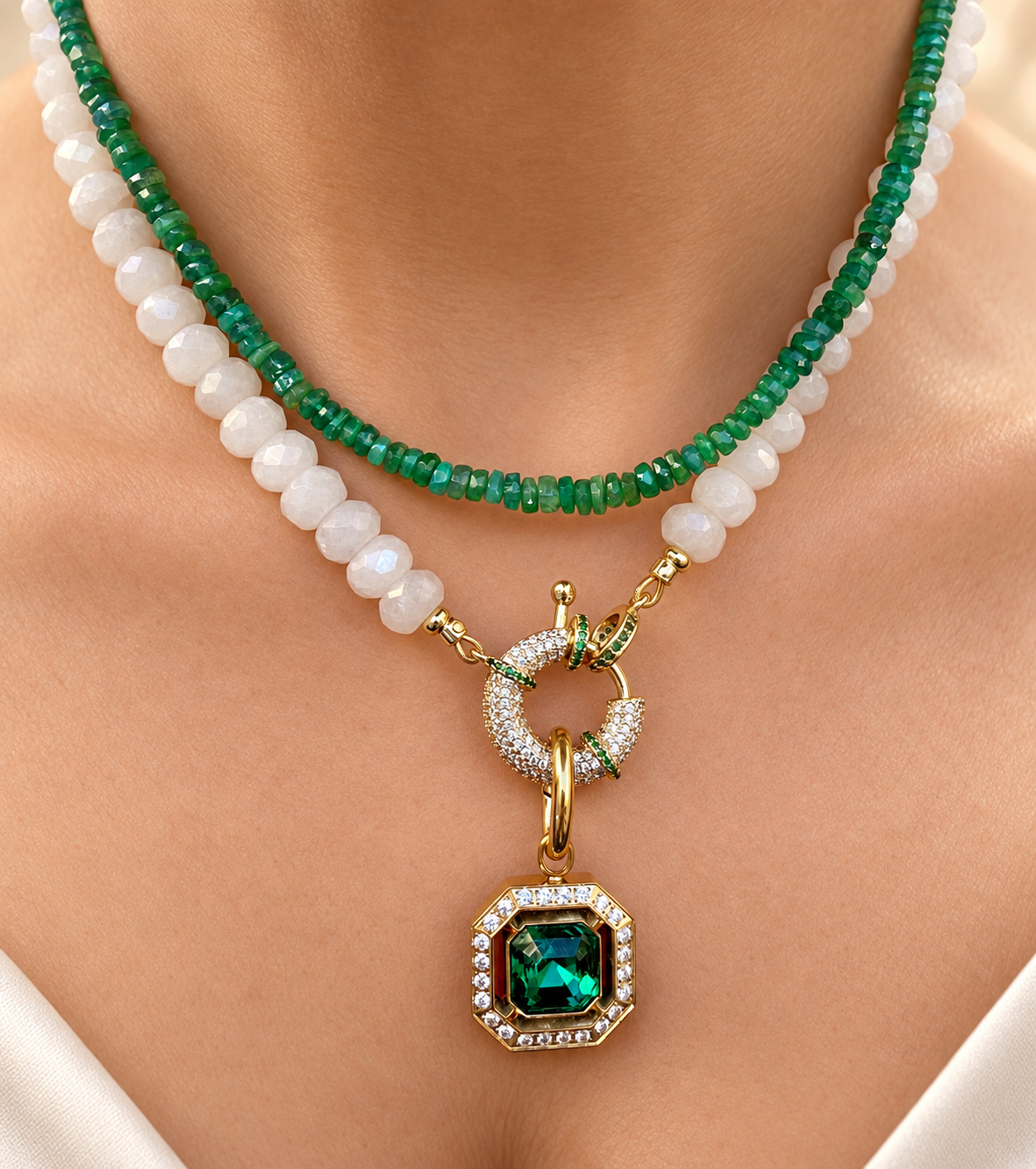Emerald Moonlight Necklace