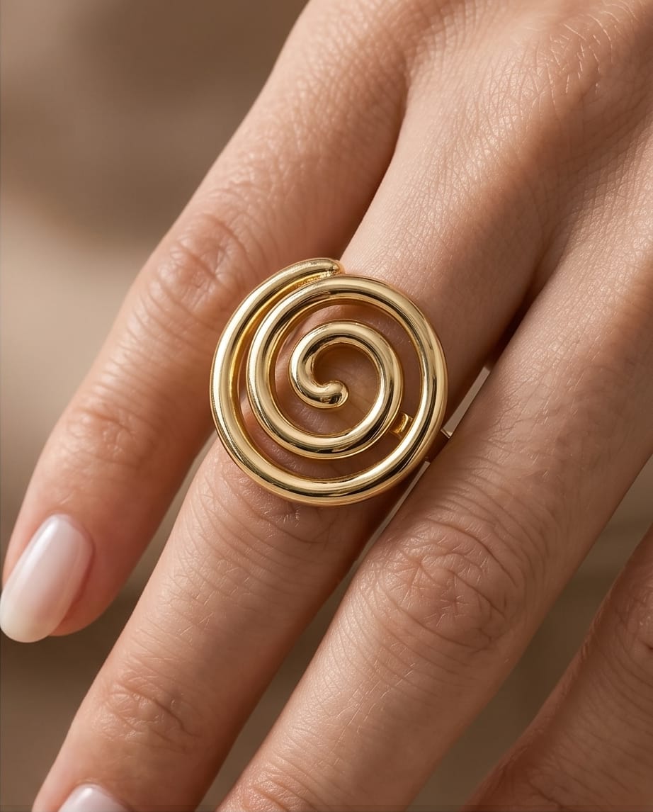 Modern Stainless Steel Statement Ring