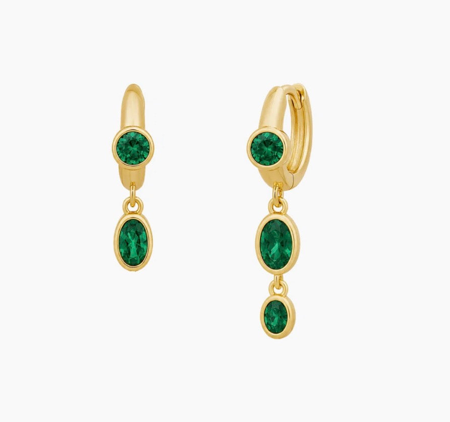 Luna Trio Drop Earrings