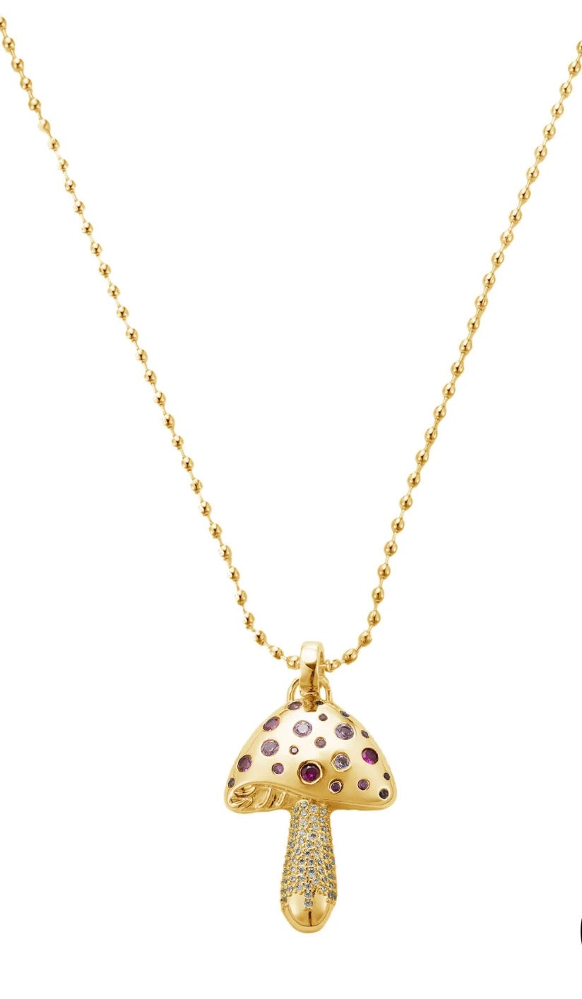 Enchanted Mushroom Pendant Necklace