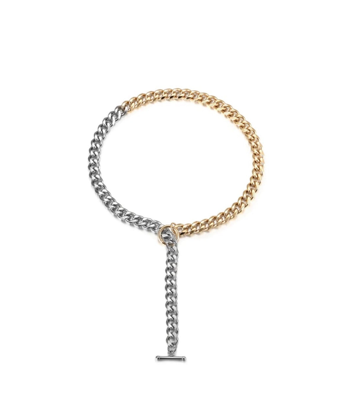 Two tone stainless steel chain