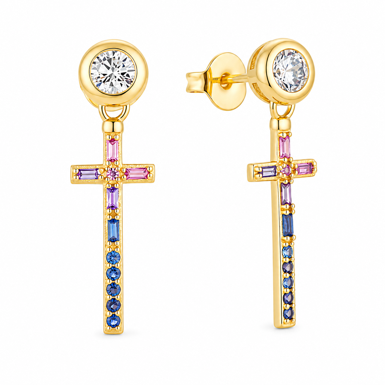 Serenity Cross Earrings