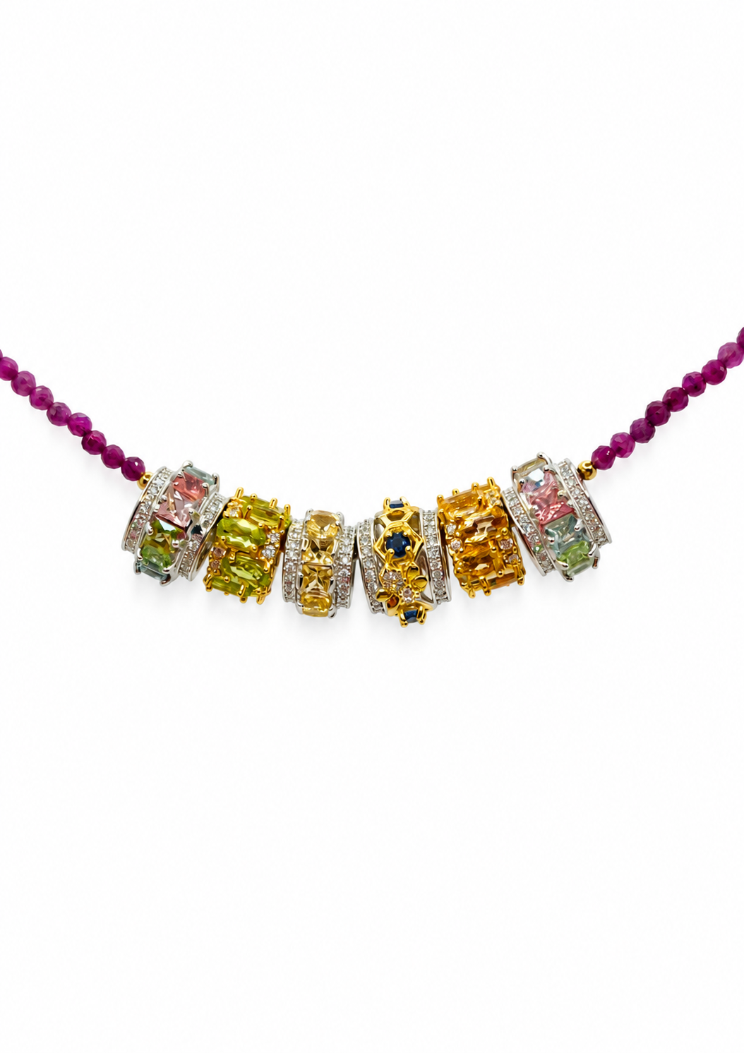 Golden Bloom Gemstone Spacer | S925 Sterling Silver | Citrine or Peridot