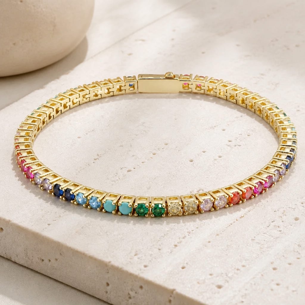 Celeste Stainless Steel Tennis Bracelet