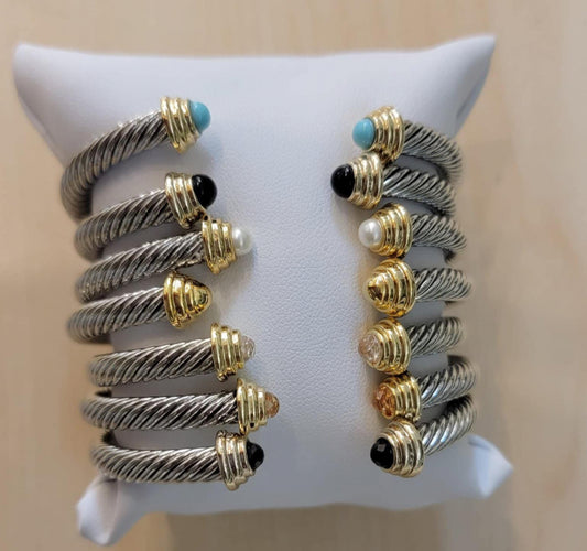 Color Gem Cable Cuff