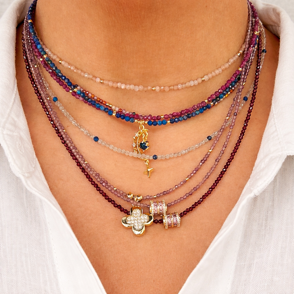 Blush & Bordeaux Radiance Necklace