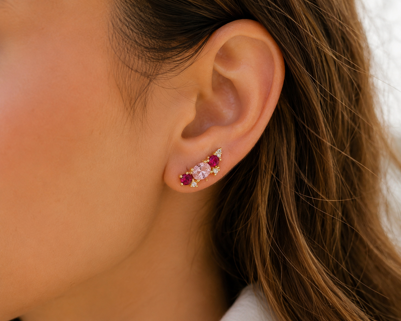 Rosé Radiance Stud Earrings