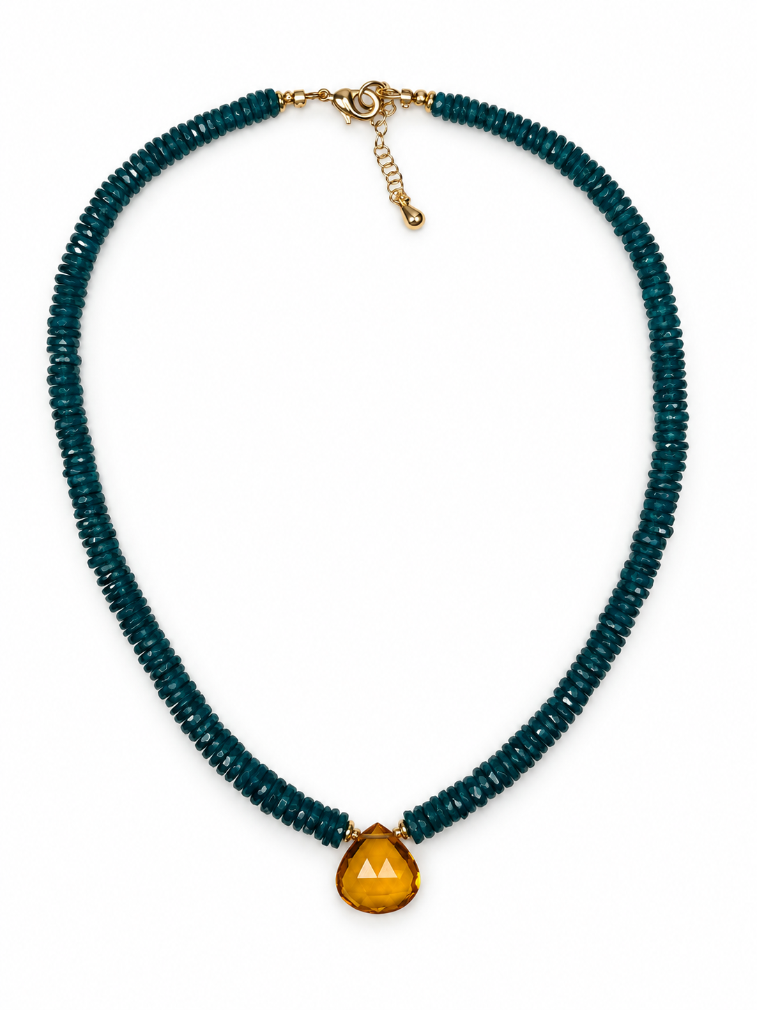 Solara Blue Topaz & Citrine Necklace