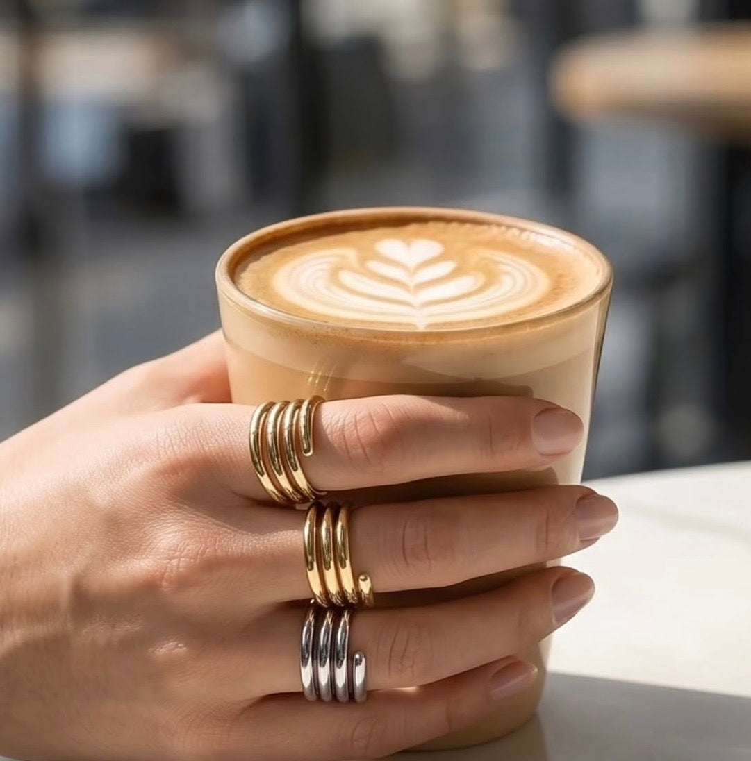Modern Stainless Steel Statement Ring