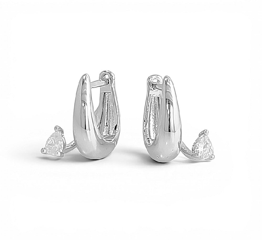 Luna Drop Huggie Earrings
