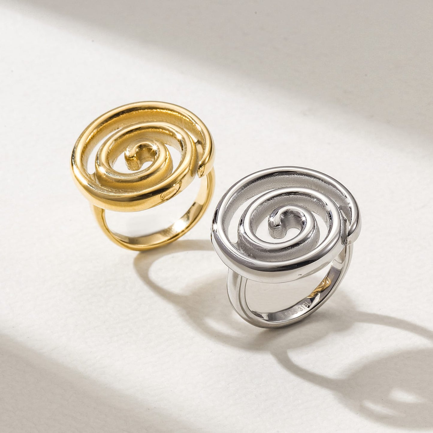 Modern Stainless Steel Statement Ring