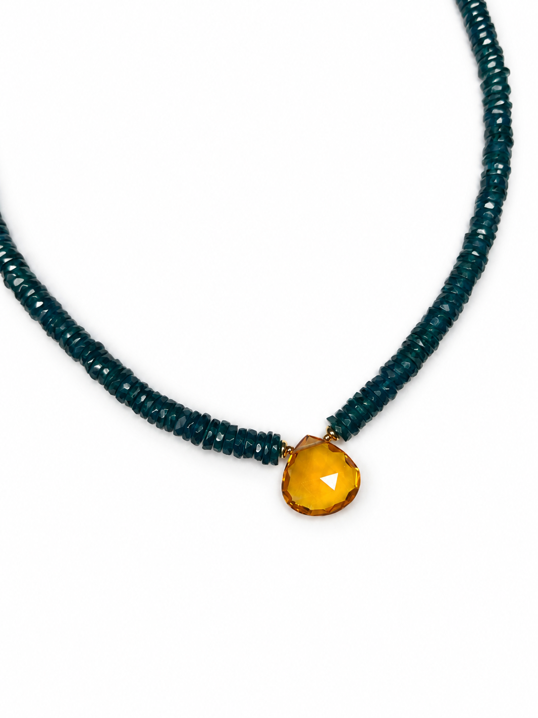 Solara Blue Topaz & Citrine Necklace
