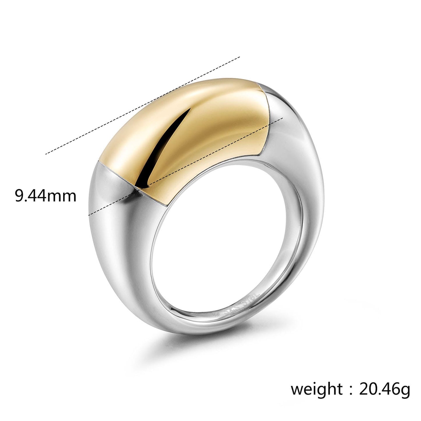 Two-tone Dome Ring