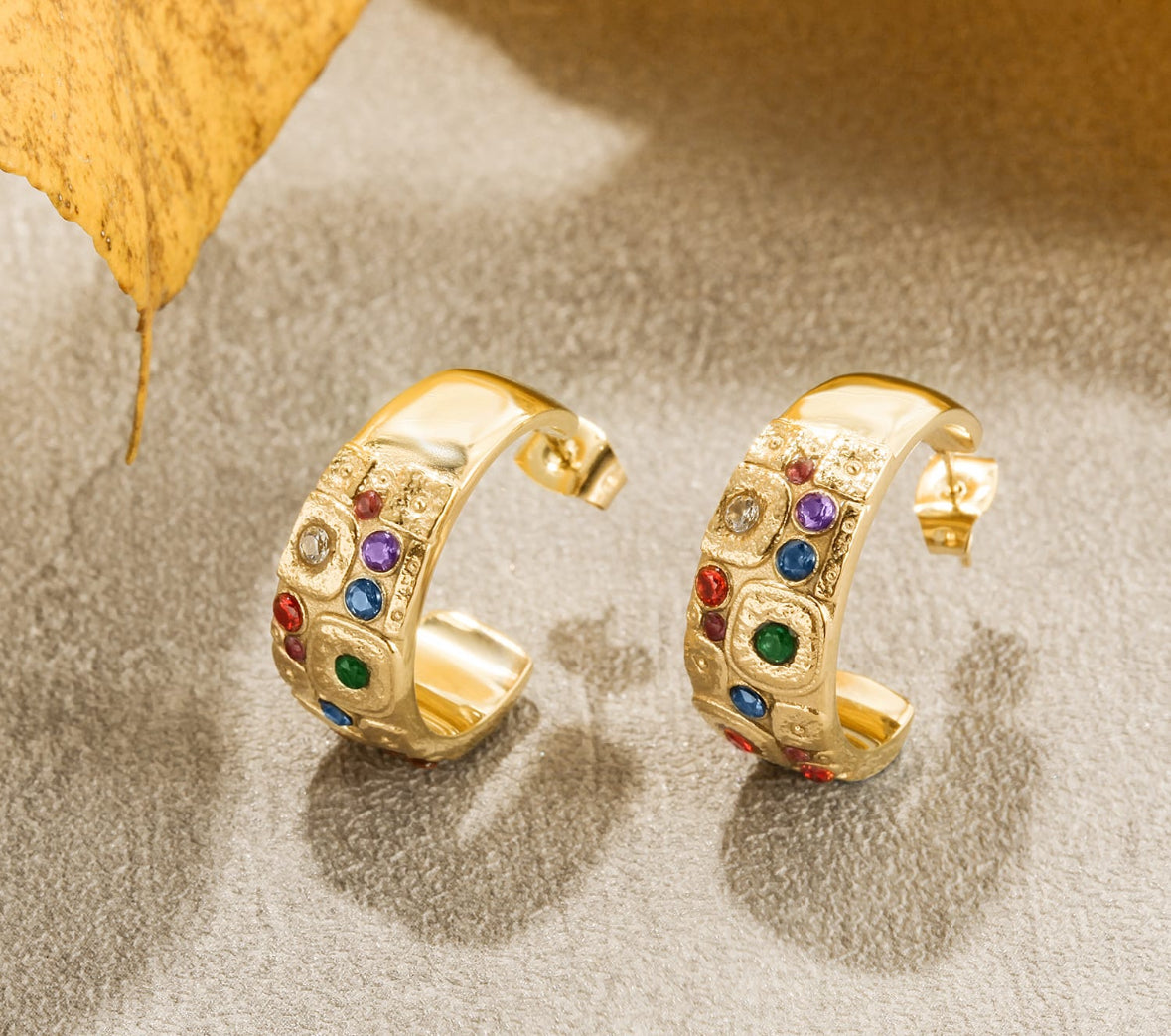 Celestial Mosaic Gemstone Earrings
