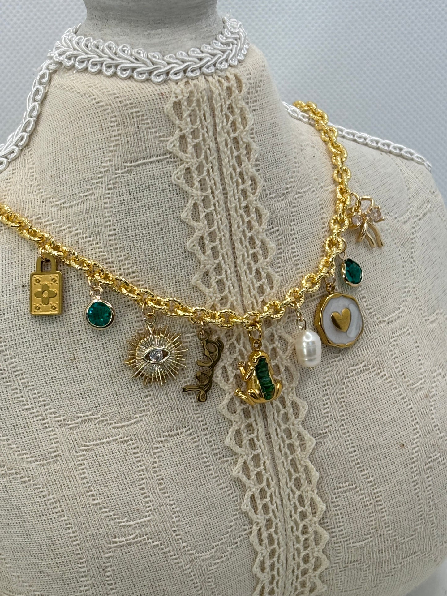 Lucky Emerald Charm Necklace – Love • Protection • Good Energy