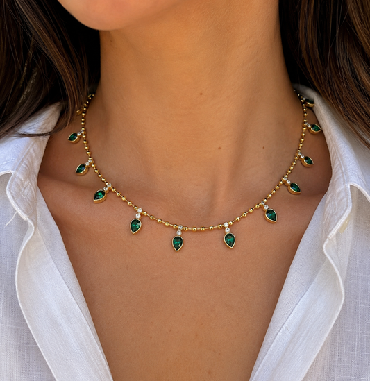 Emerald Cascade Necklace