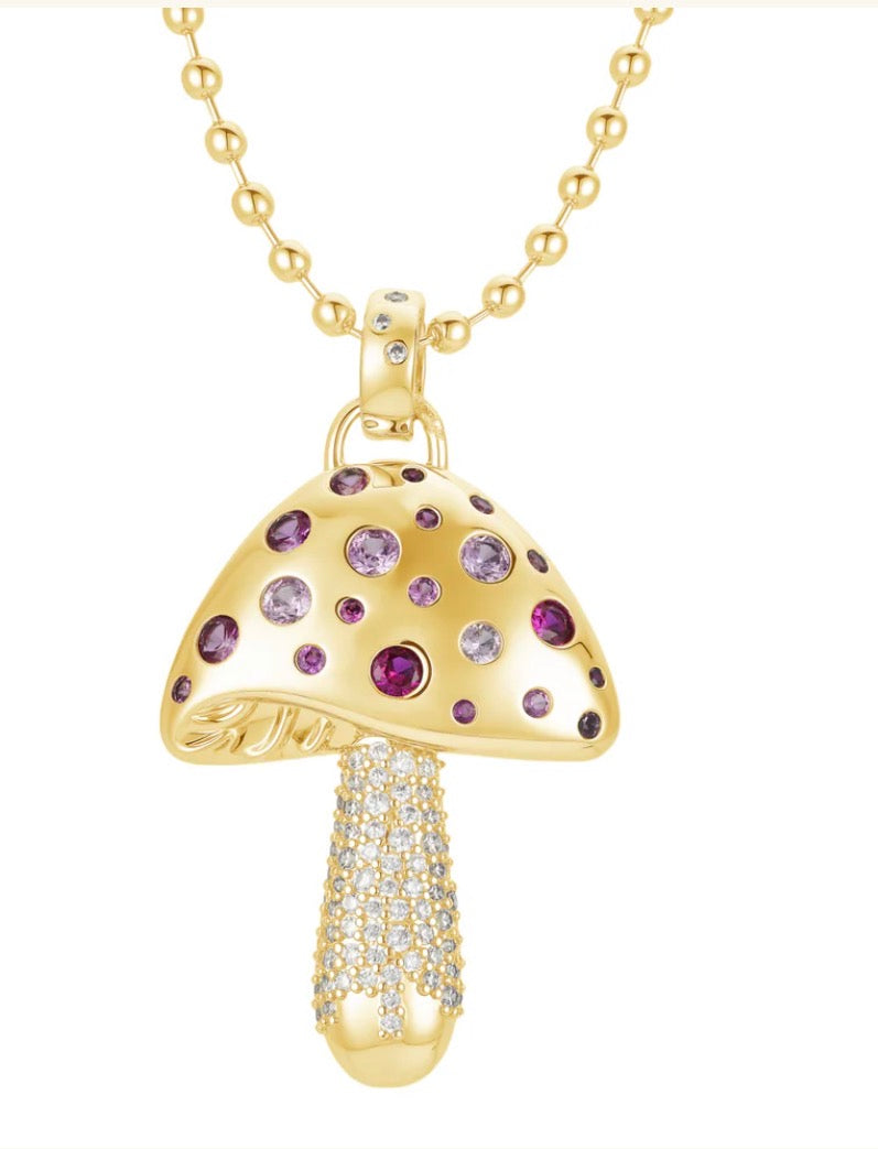 Enchanted Mushroom Pendant Necklace