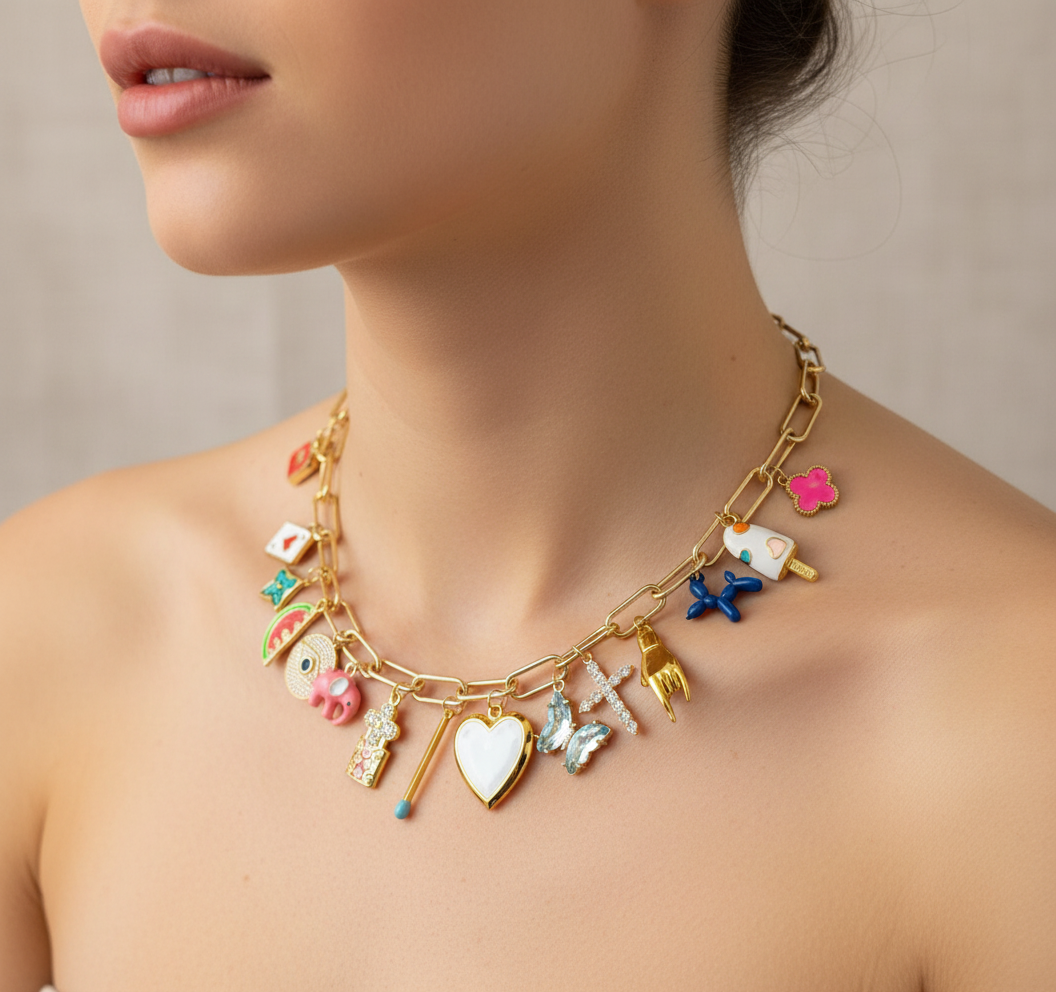 Playful Luxe Charm Necklace