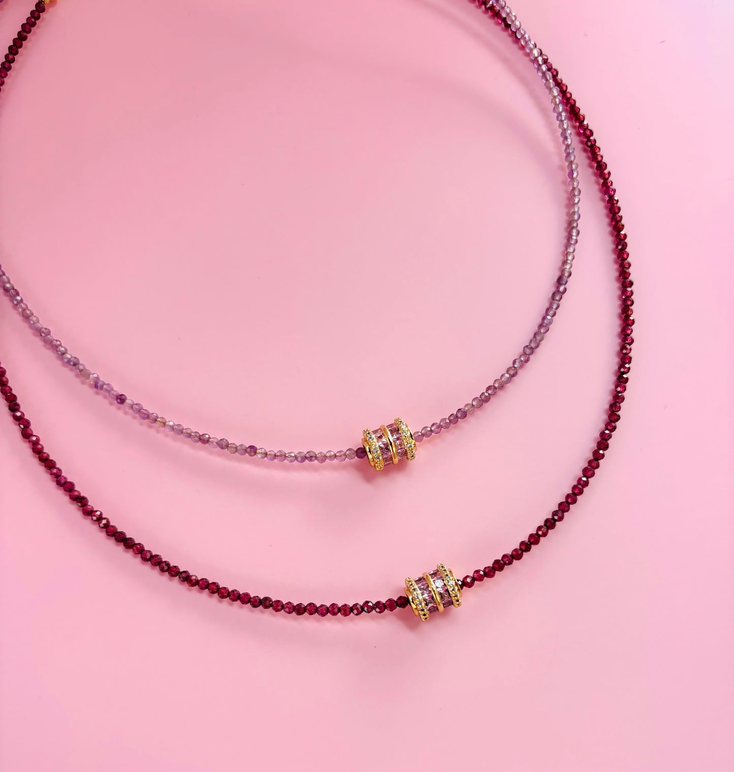 Blush & Bordeaux Radiance Necklace