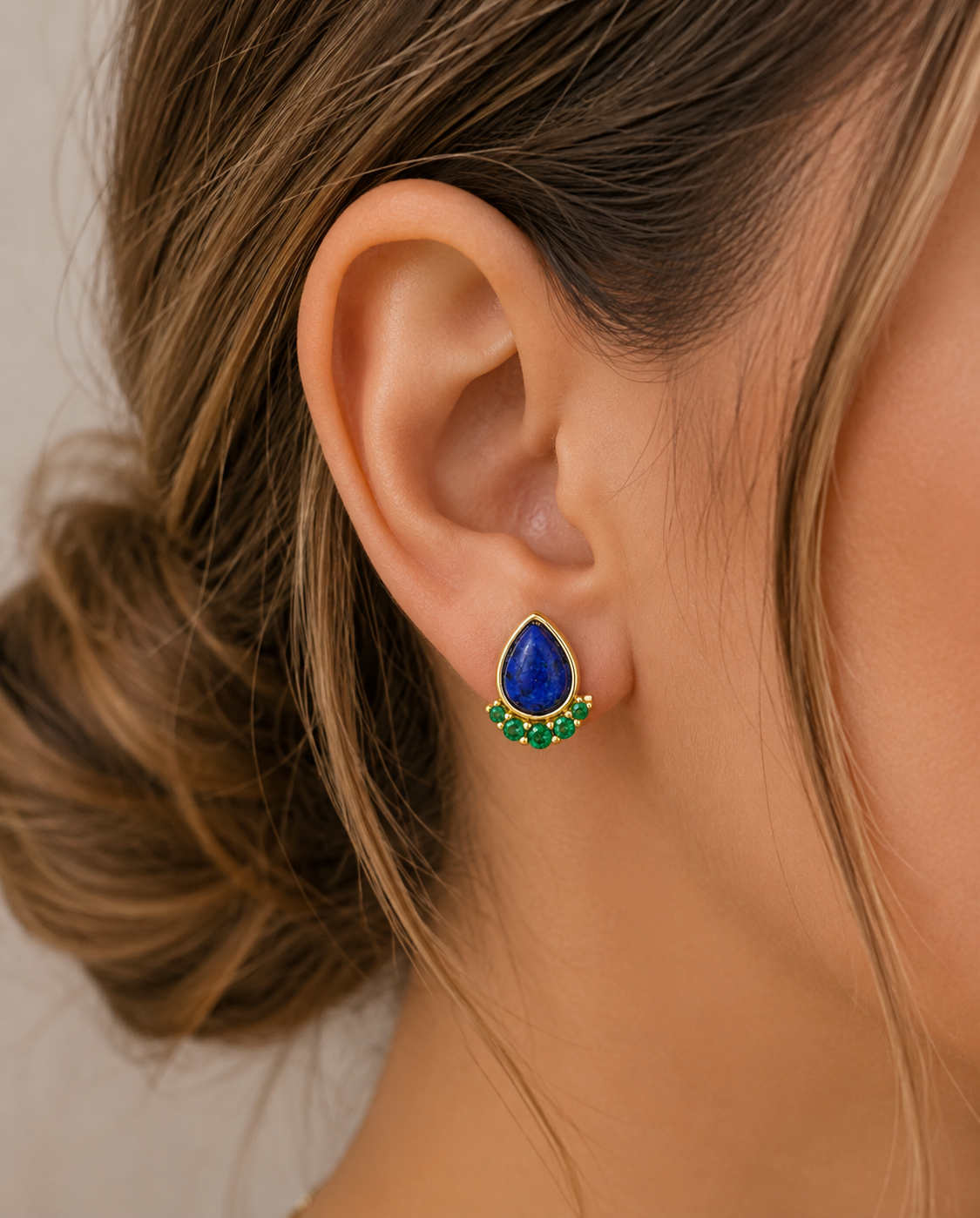 Majesty Lapis Stud Earrings
