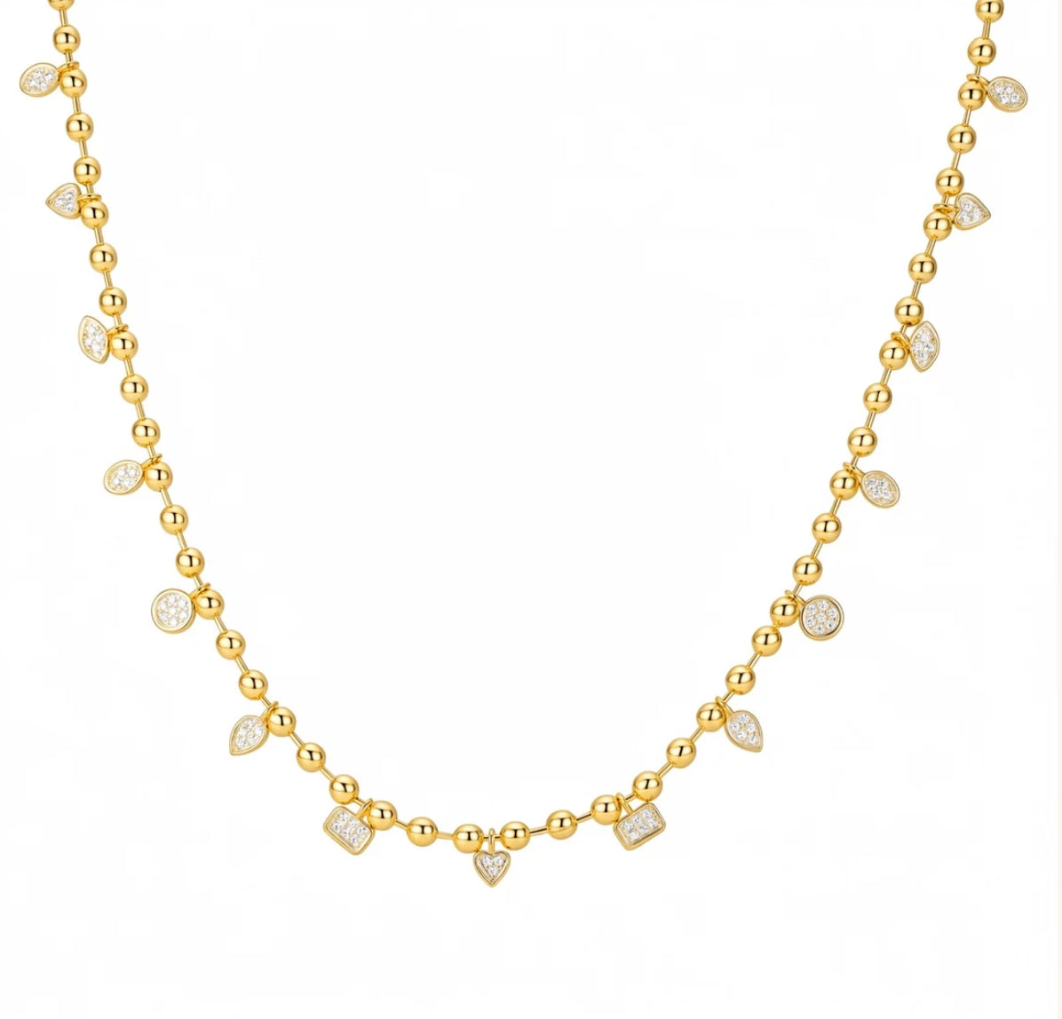 Starlight Mixed Shape CZ Necklace