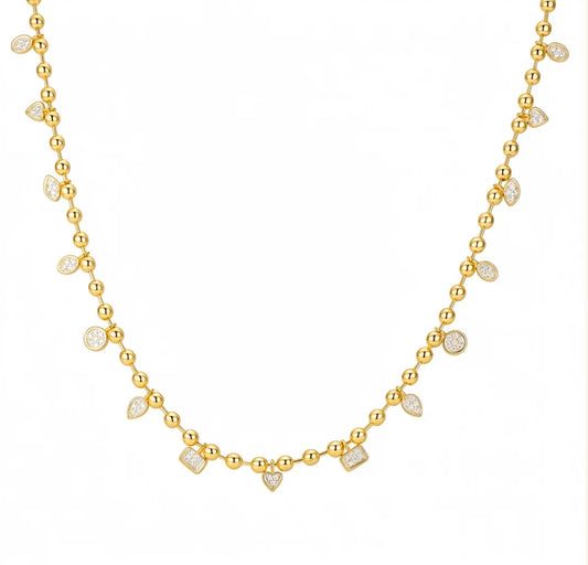 Starlight Mixed Shape CZ Necklace