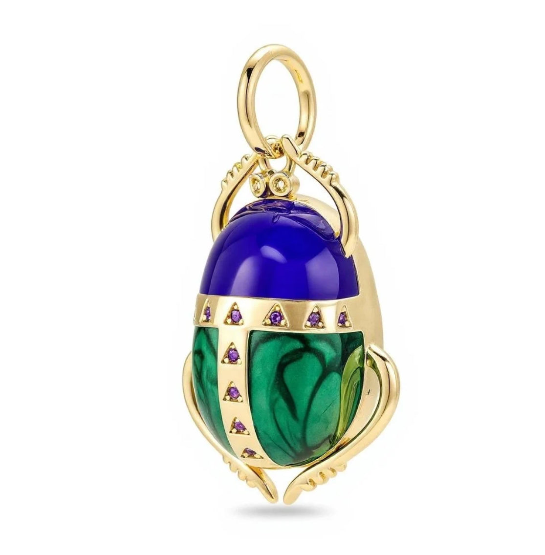 Enamel scarab pendant