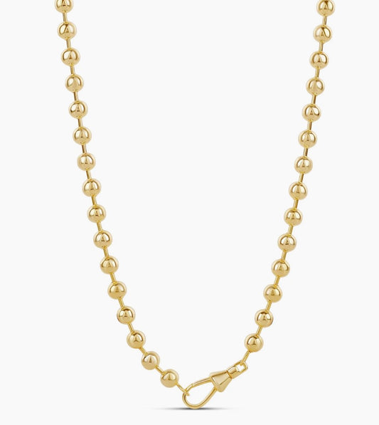 Golden Orbit Bead Necklace