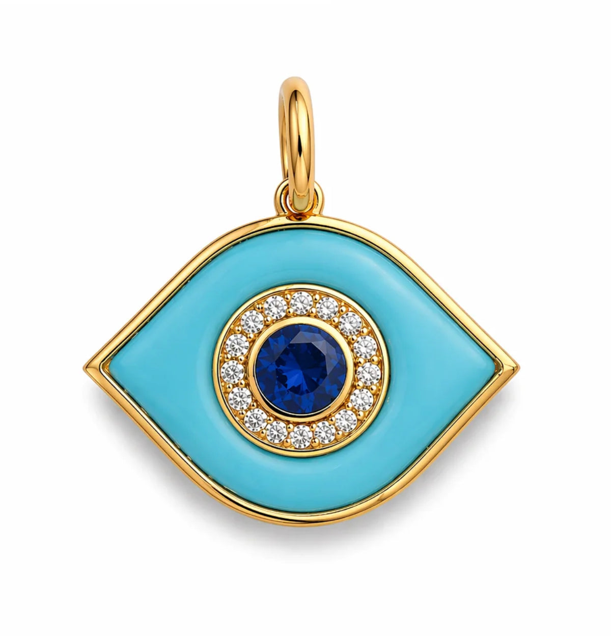 Azure Evil Eye Charm