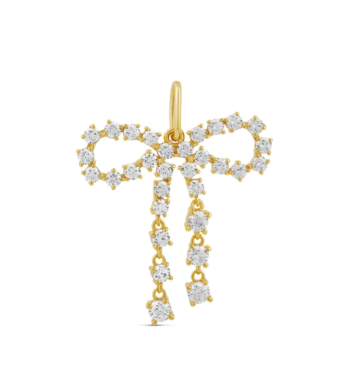 Celeste Sparkling Bow Charm