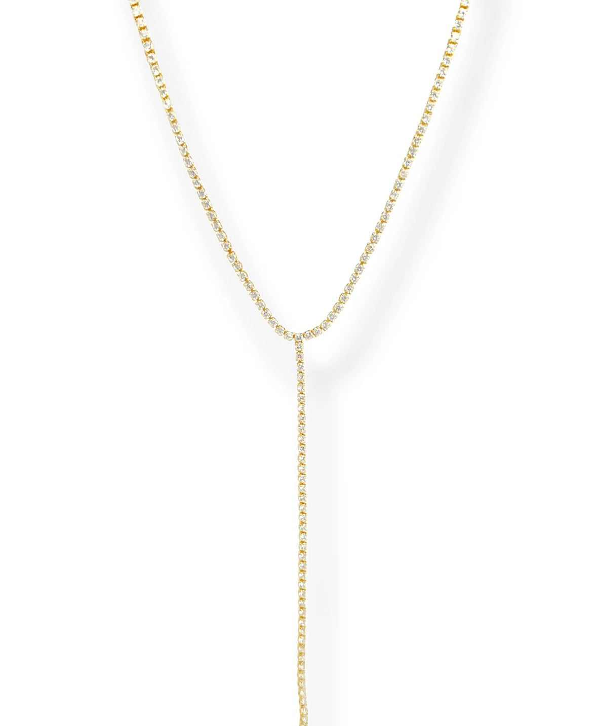 Celeste Cubic Zirconia Tennis Lariat Necklace