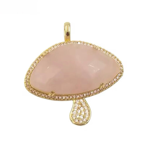 Blush Enchanted Mushroom Pendant