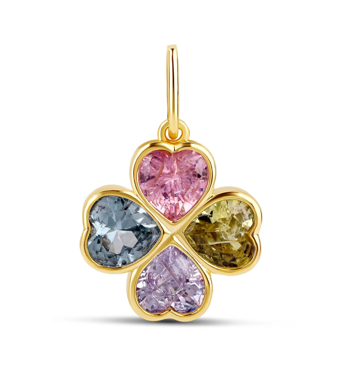 Four Hearts Clover Charm
