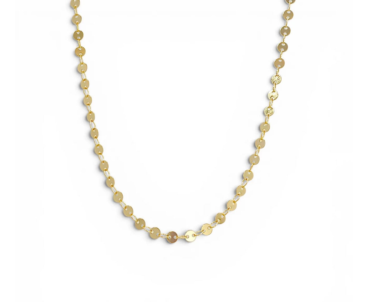 Golden Confetti Chain Necklace