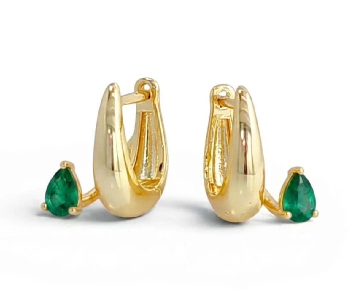 Luna Drop Huggie Earrings