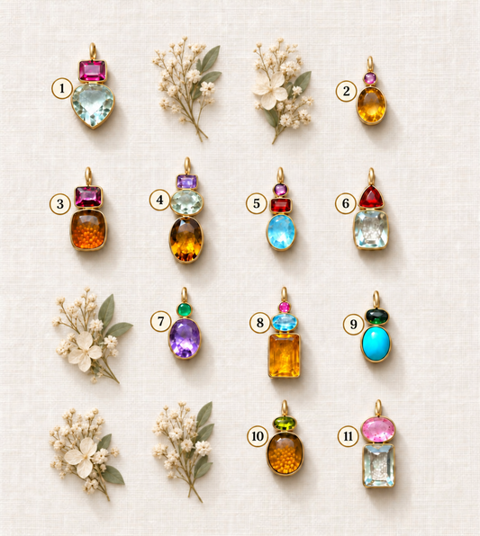 Gemstone Glow Crystal Charms