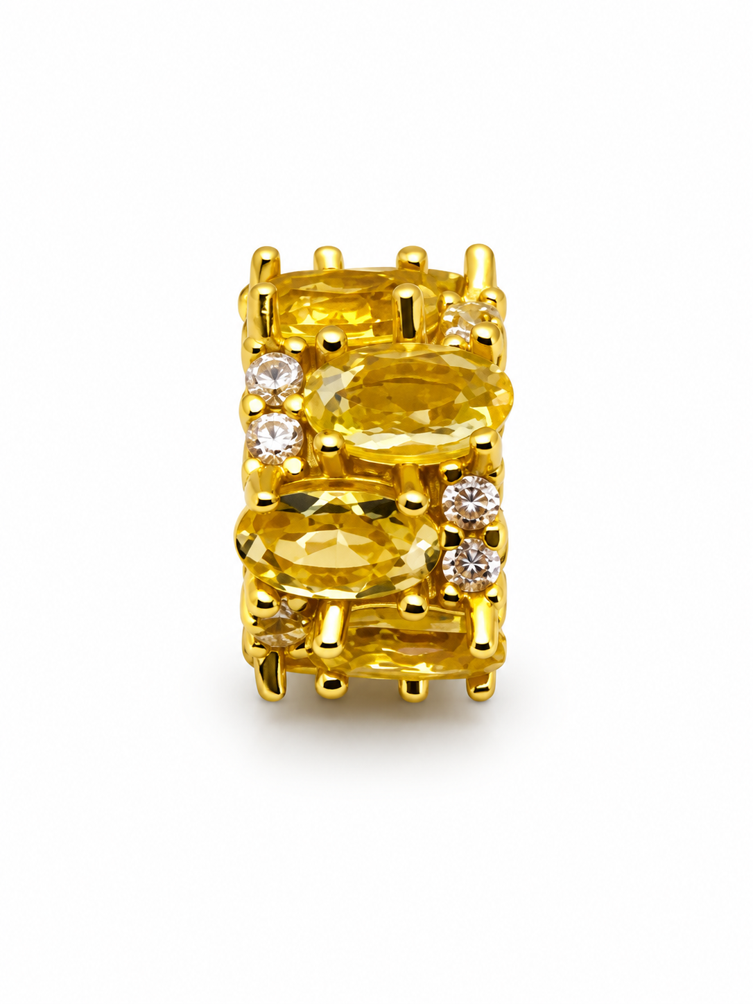Golden Bloom Gemstone Spacer | S925 Sterling Silver | Citrine or Peridot
